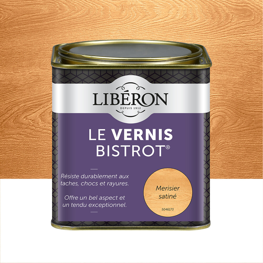 LIBERON - Vernis Bistrot Satin Merisier Pot 0.5l - large