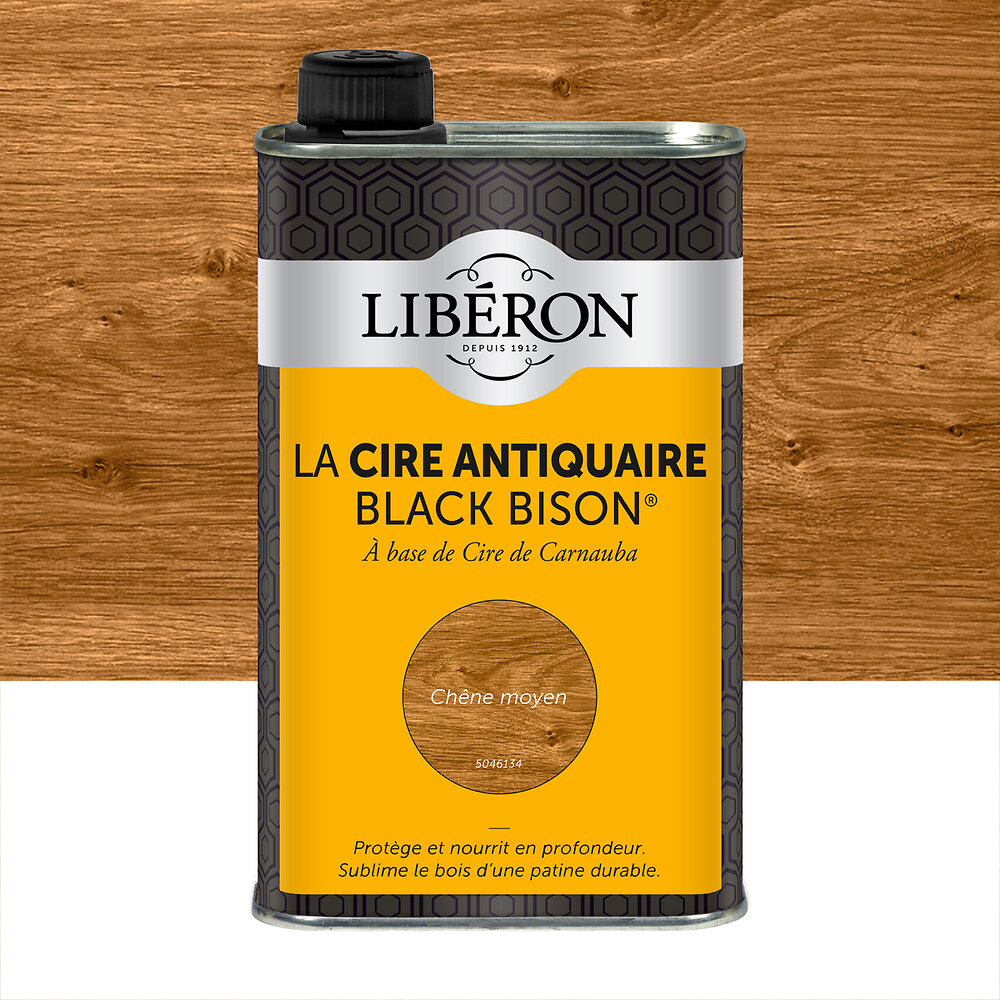 LIBERON - Cire antiquaire liquide Black Bison Chêne moyen 0.5l - large