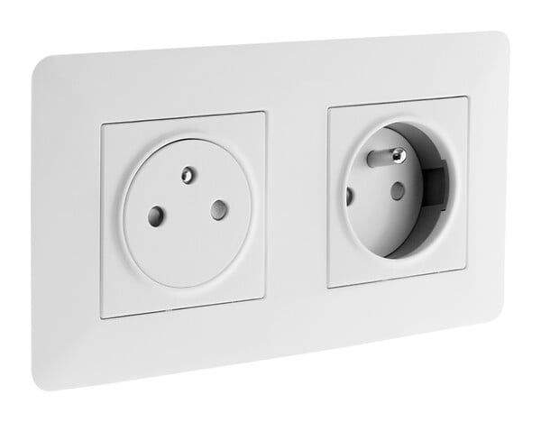 Zenitech Artezo Double Prise 2P+T - Titanium - Interrupteur & Prise En Saillie - Rue Du Commerce