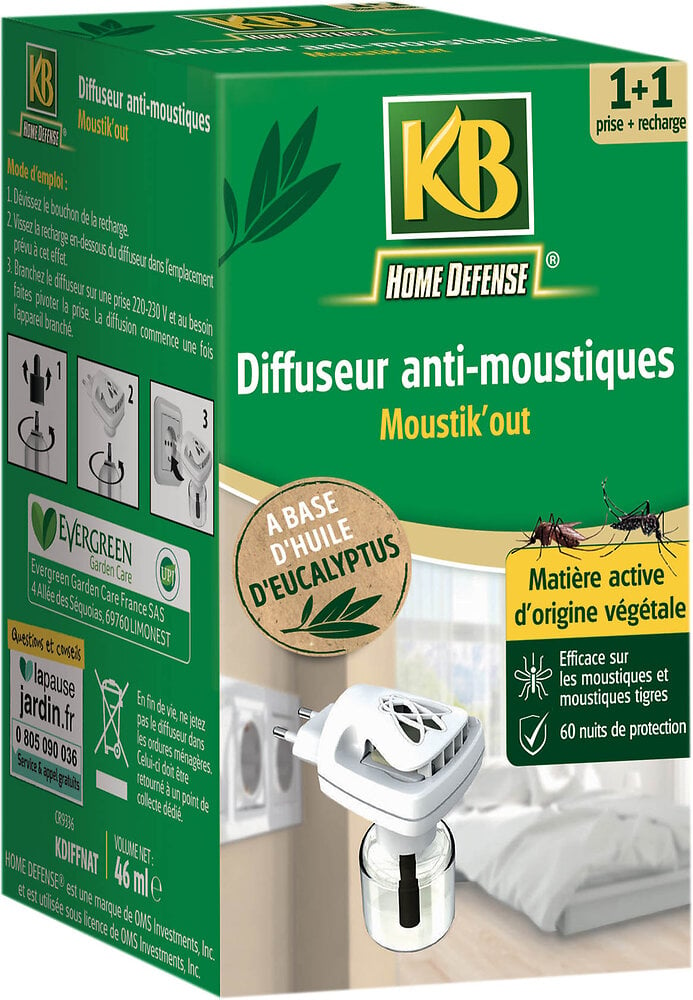 KB HOM DEF - Prise électrique moustique naturelle + recharge - large