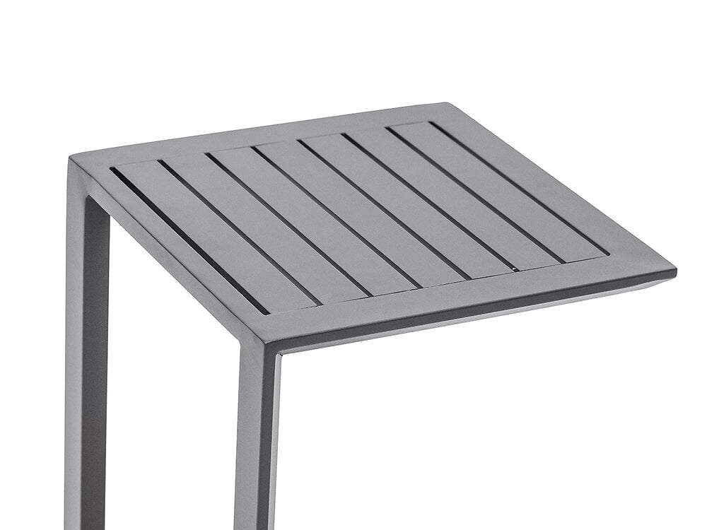 table d'appoint en aluminium gris graphite evasion - hespéride