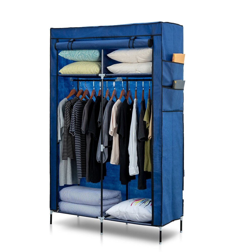 Herzberg HG8012 Armoire de Rangement Bleu