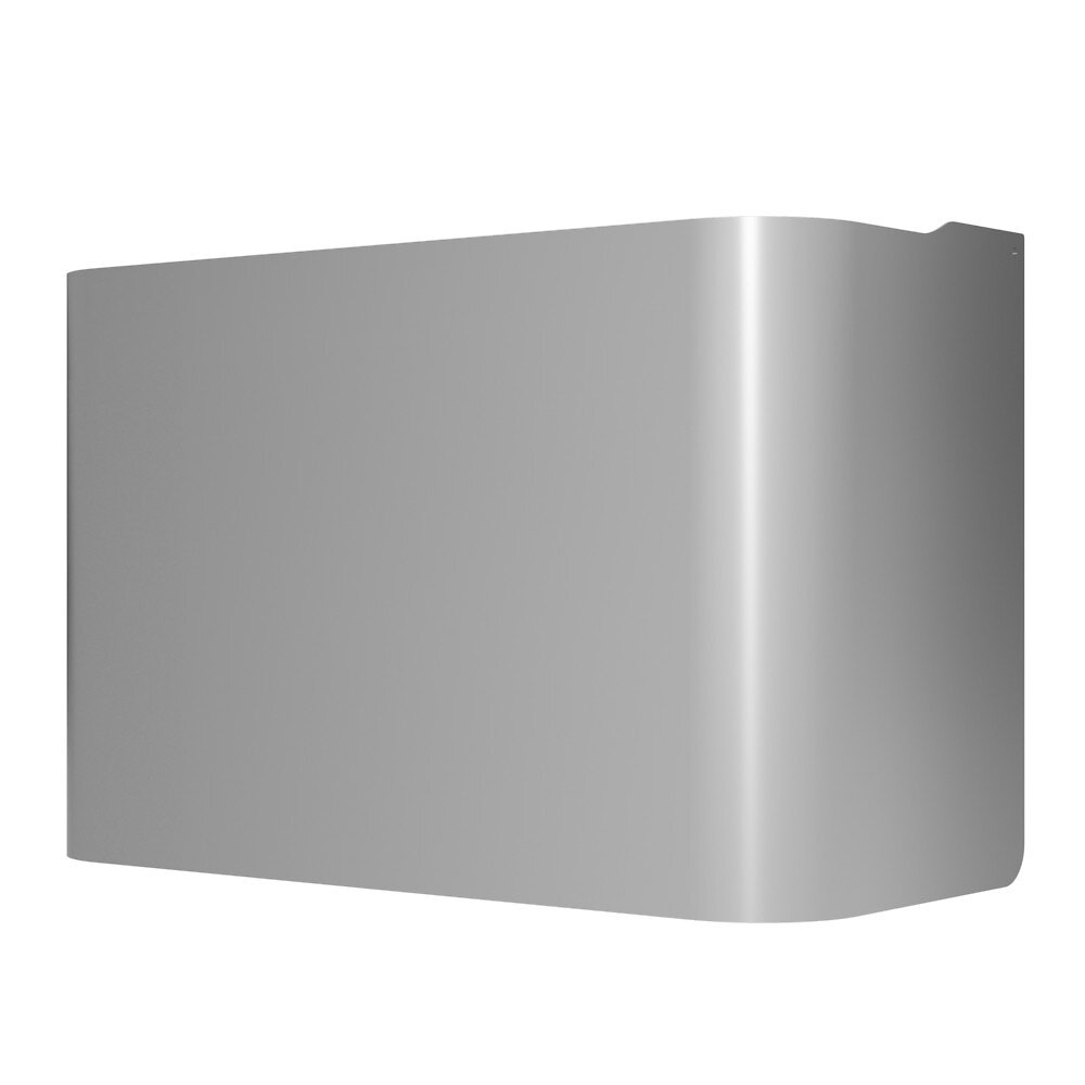 - - Cache-raccord chauffe-eau gris aluminium - 48.6x21.4x32cm - large