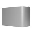 - - Cache-raccord chauffe-eau gris aluminium - 48.6x21.4x32cm - vignette