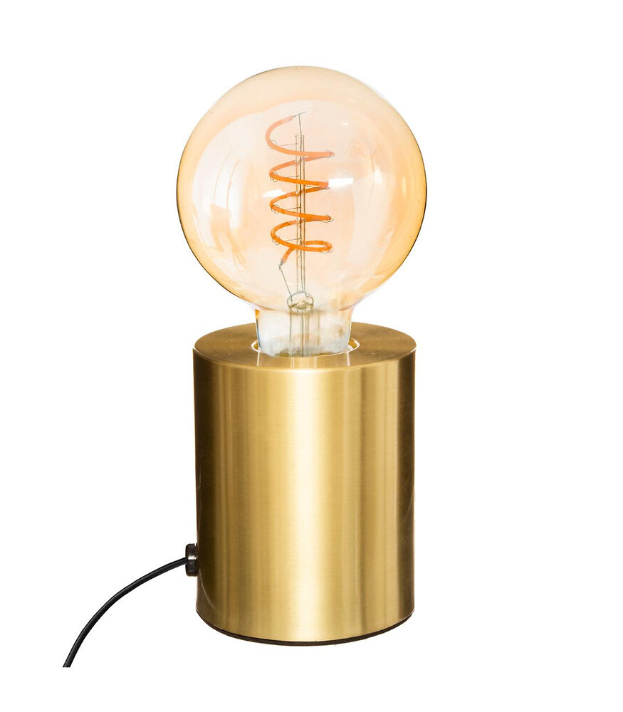 lampe socle en métal dorée h 10.5 cm