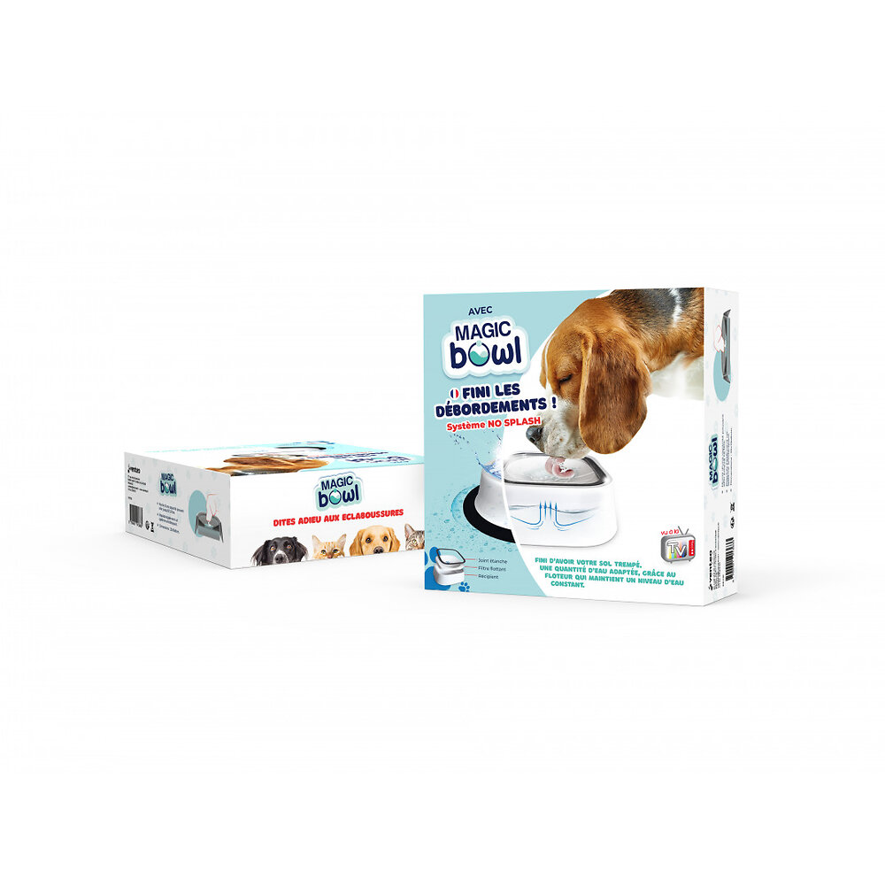 VENTEO - Venteo - Gamelle pour animaux - MAGIC BOWL™ - pour chiens et chats – Blanc - Adulte - large