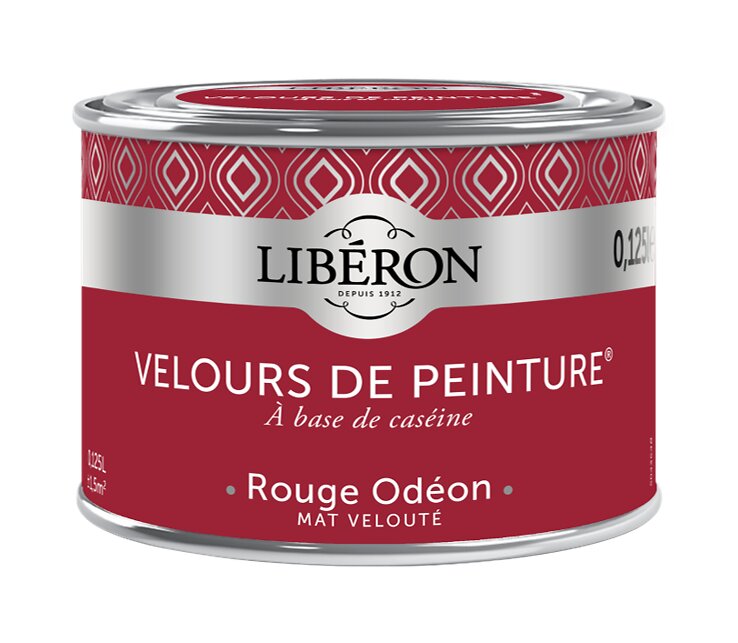 LIBERON - Velours de peinture Mat Rouge odéon Pot 125ml - large