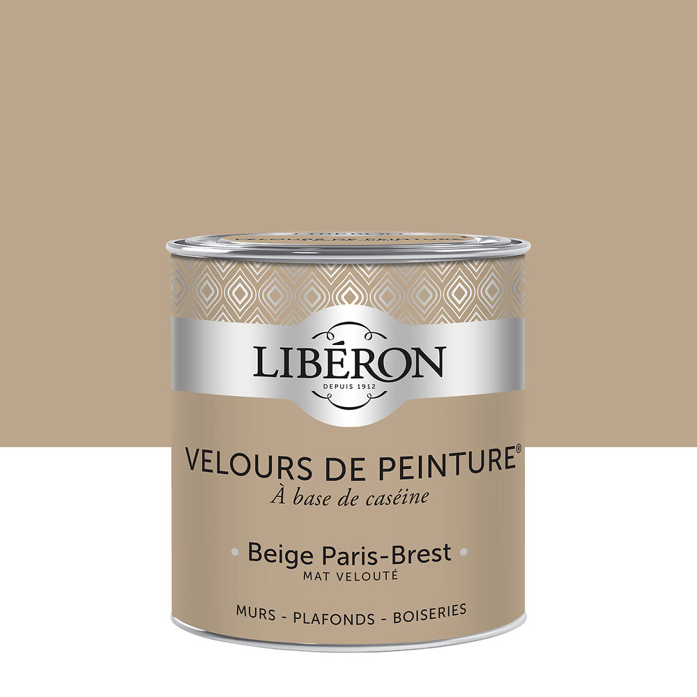 LIBERON - Velours de peinture Mat Beige Paris-Brest Pot 0.5l - large