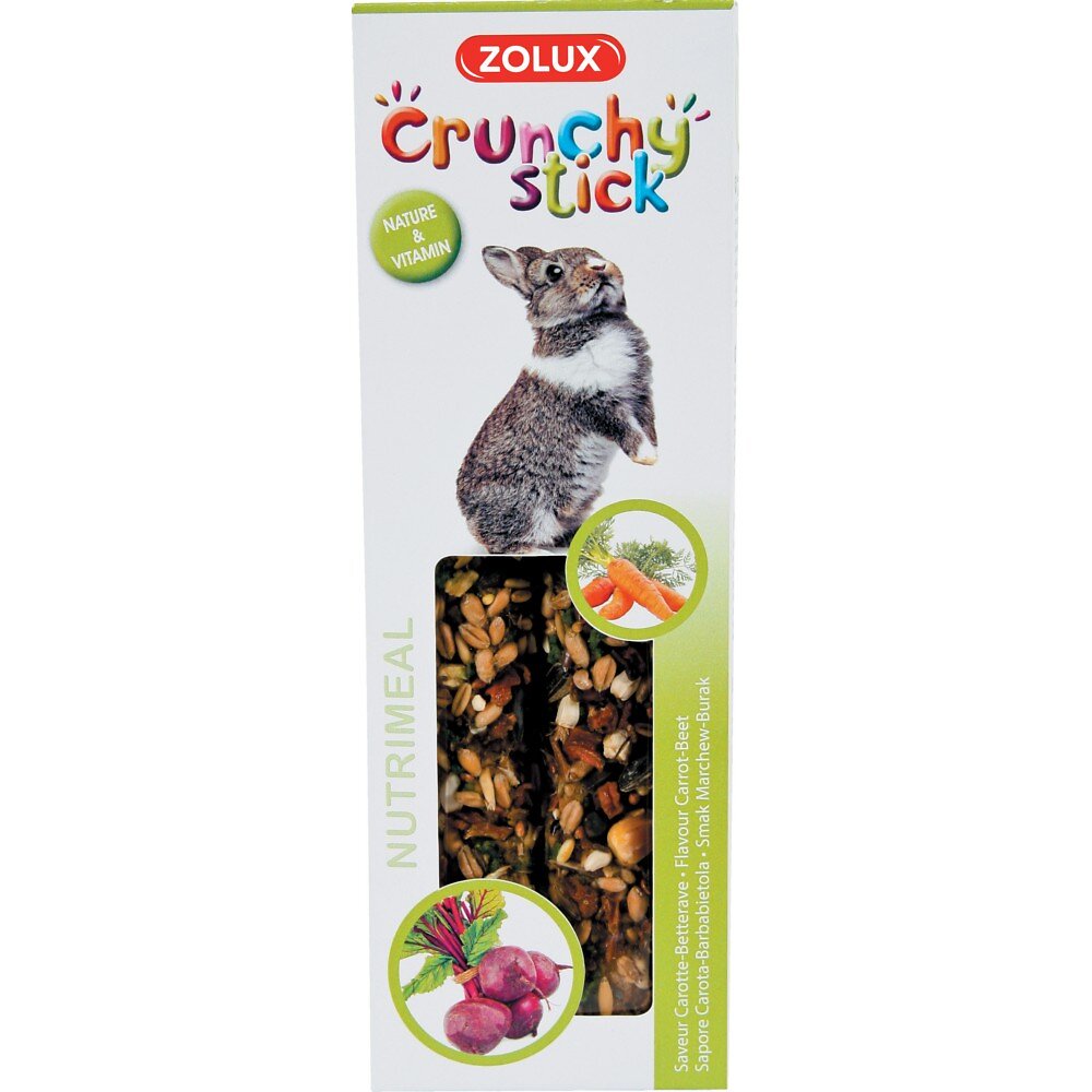ZOLUX - Friandise crunchy stick lapin carotte/betterave 115g - large
