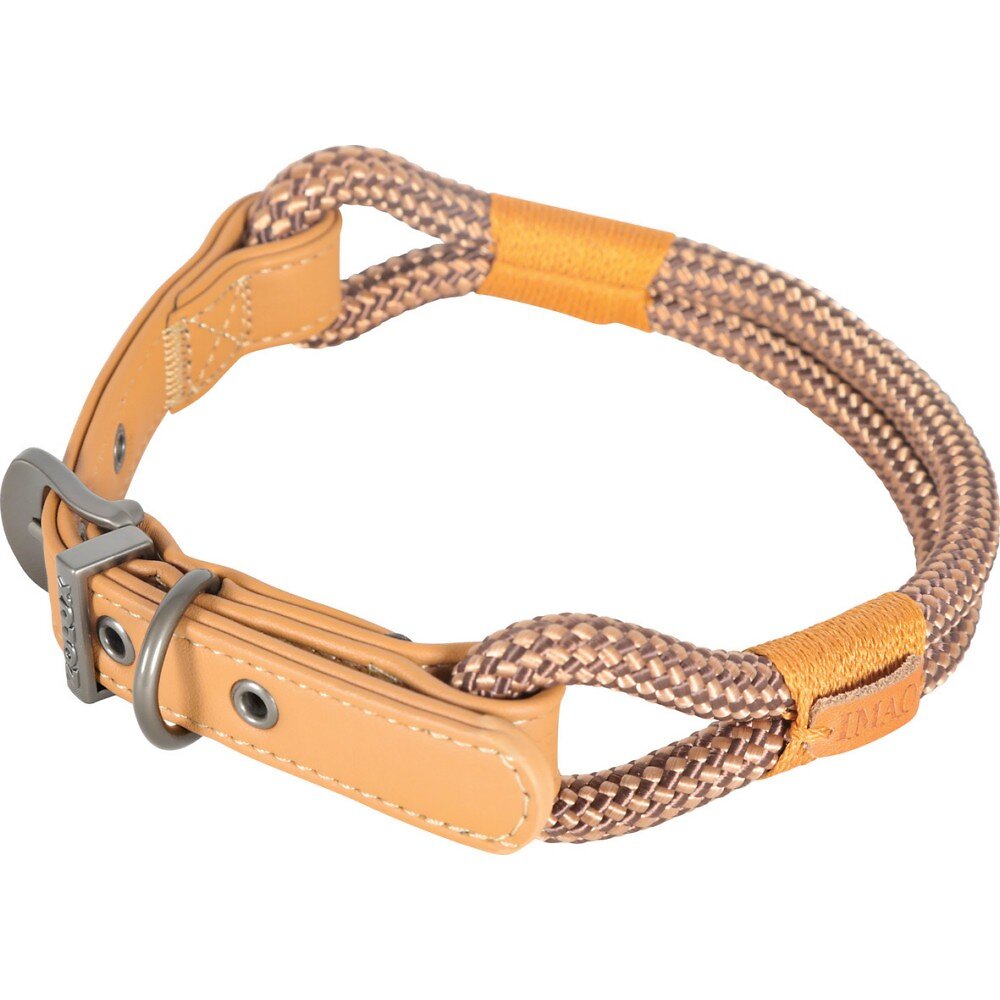 Collier Réglable Antique Pour Chien - Fer Et Tissu Boucle - Origine Inde - 1850-1899