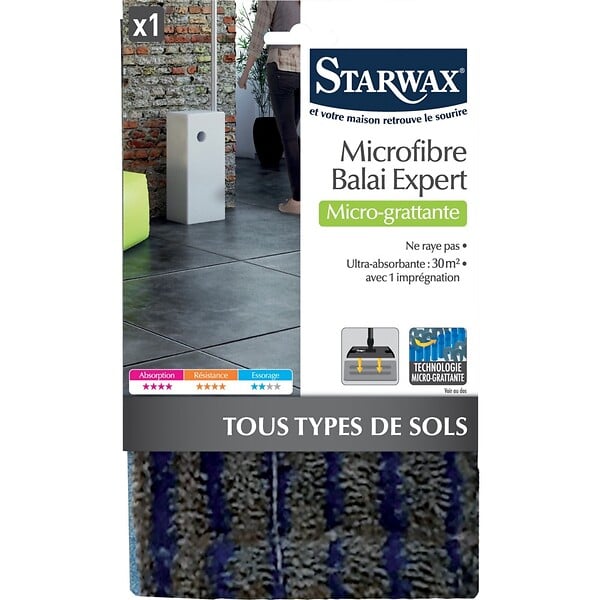 Serpillière Microfibre désincrustante x1 : : Cuisine et Maison