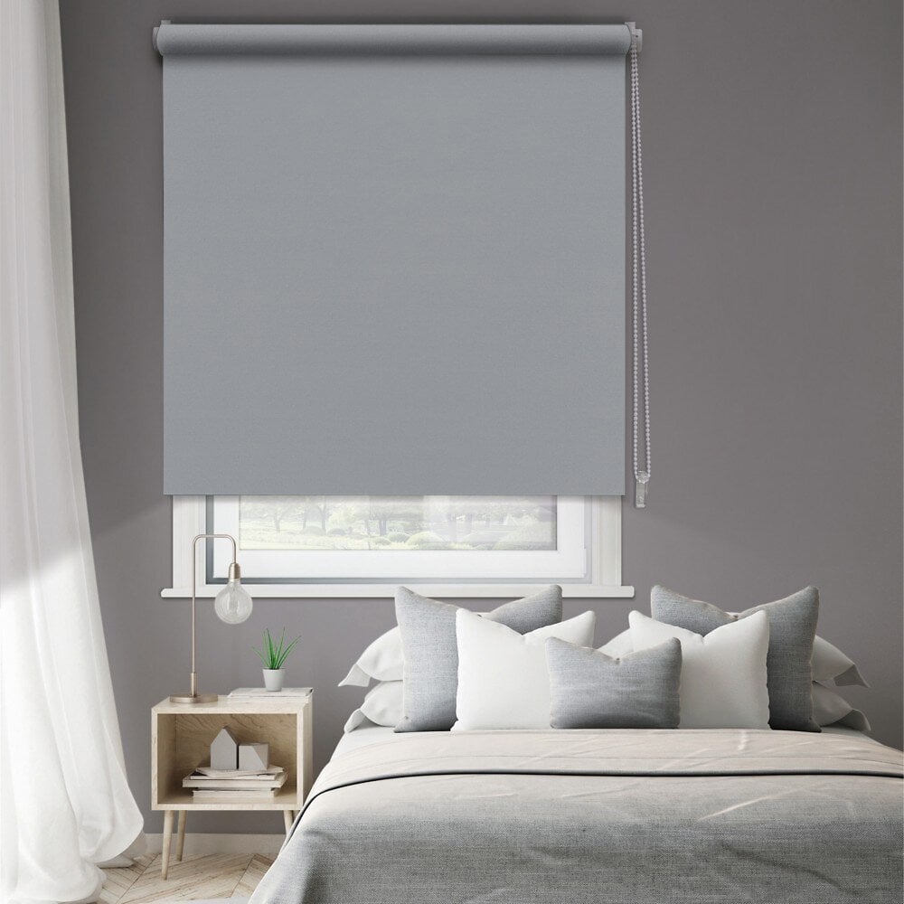 MADECO - Enrouleur occultant gris clair toile 120cm, haut 190 cm - large