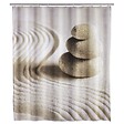 WENKO - Rideau de douche 180x200 cm Sand and Stone polyester - vignette