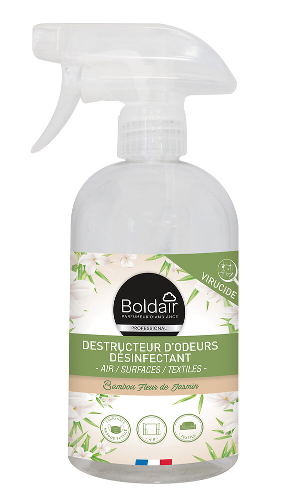 BOLDAIR - Boldair destructeur d'odeurs désinfectant bambou jasmin 500ml - large