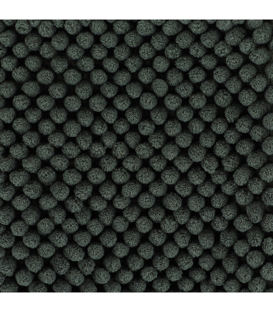 TENDANCE - Tapis de salle de bain Vert foncé en Microfibre Boules 50 x 80 cm - large