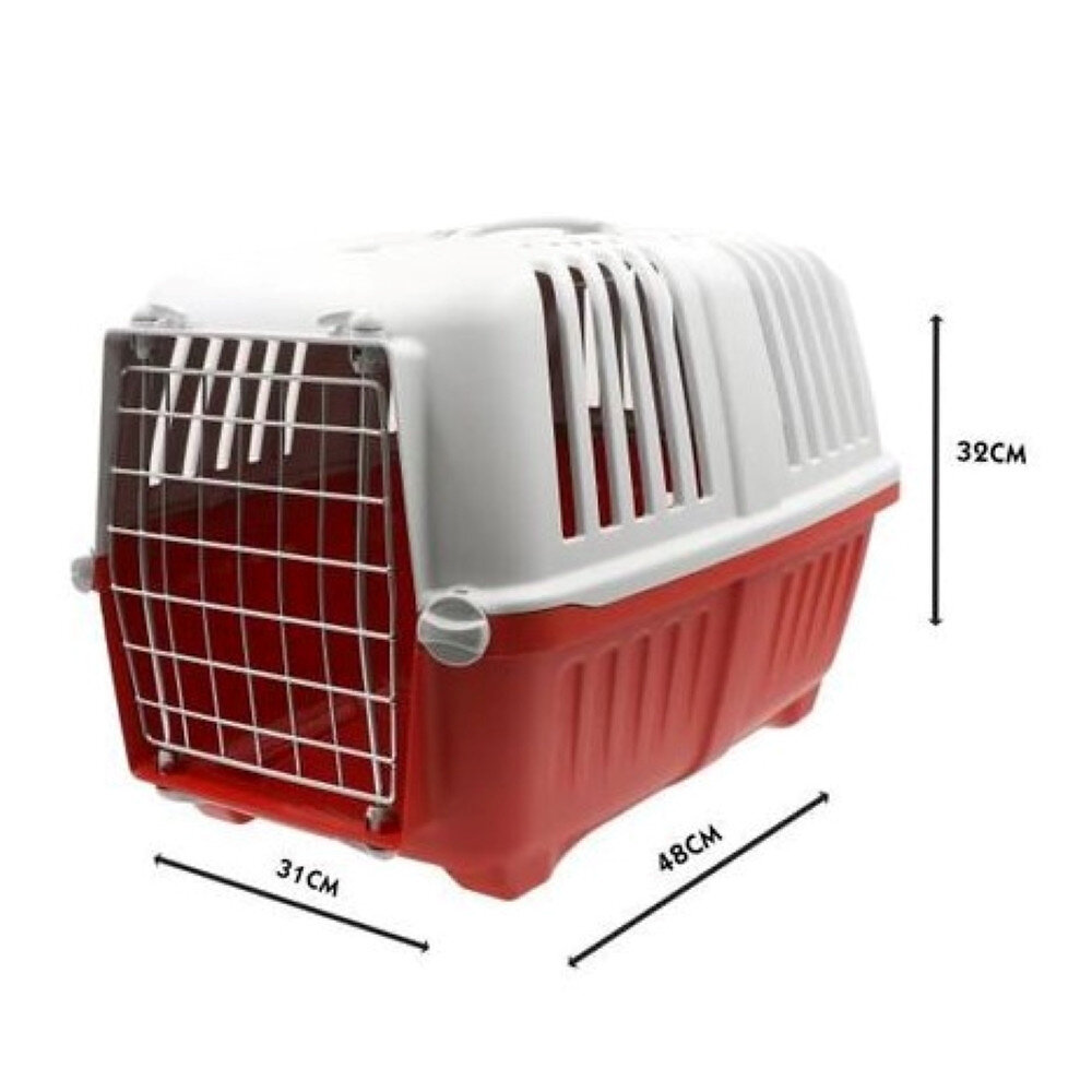 cage transport pratiko,48 x 31.5 x 33 cm, pour chien, couleur aléatoire