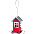 ANIMALLPARADISE - Mangeoire maisonnette rouge à suspendre dimension 19 cm, pour graines oiseaux. - vignette