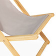 ID MARKET - Lot de 2 chaises longues pliantes chilienne bois toile taupe - vignette