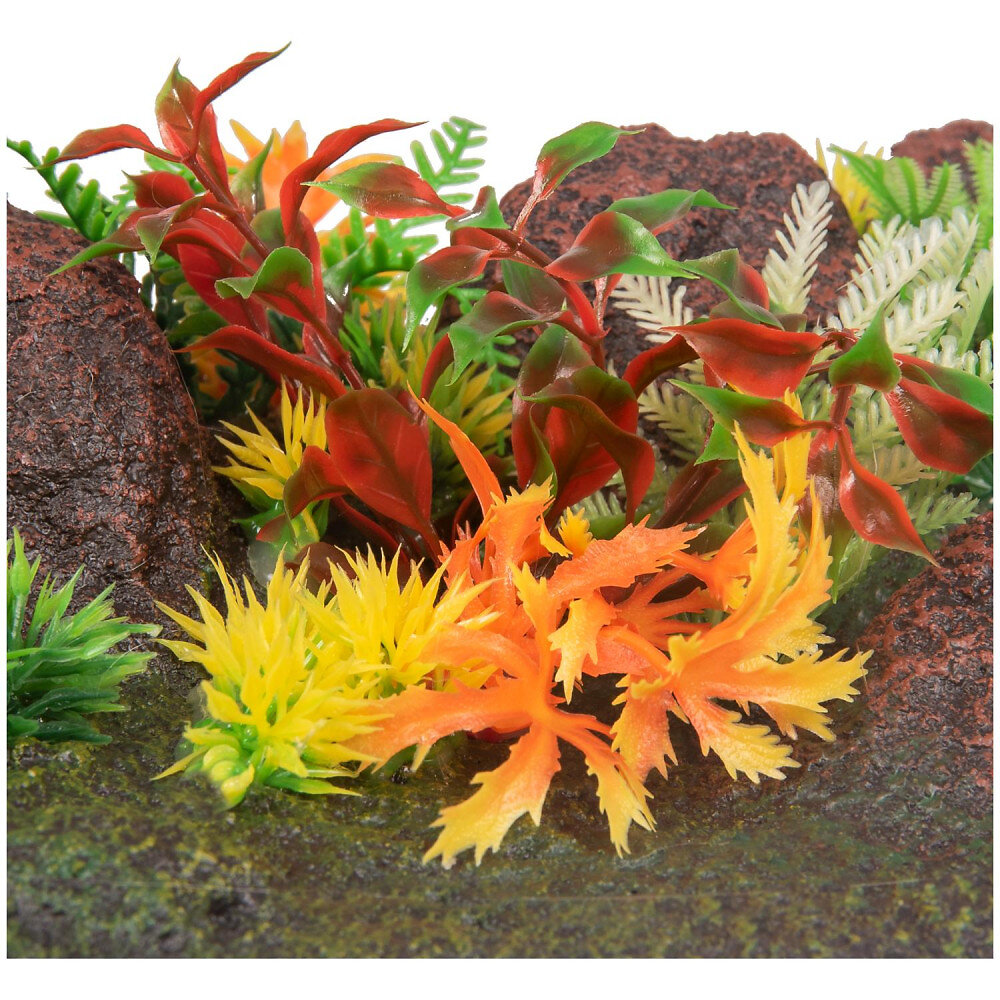 ANIMALLPARADISE - Décoration roche et plante, 42,5 x 23 x 9,5 cm, aquarium, - large
