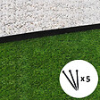 GT_GARDEN - Bordure de jardin droite noire - 4,5 cm x 1 mètre avec 5 piquets d'ancrage - vignette