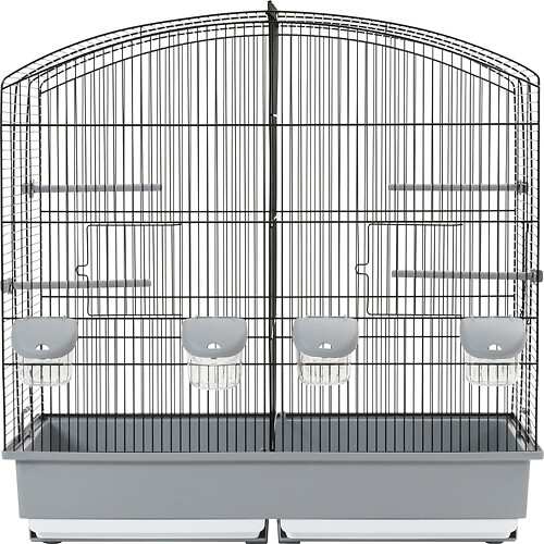 Cage à élevage pour oiseaux - Noir gris - 70x40x70cm