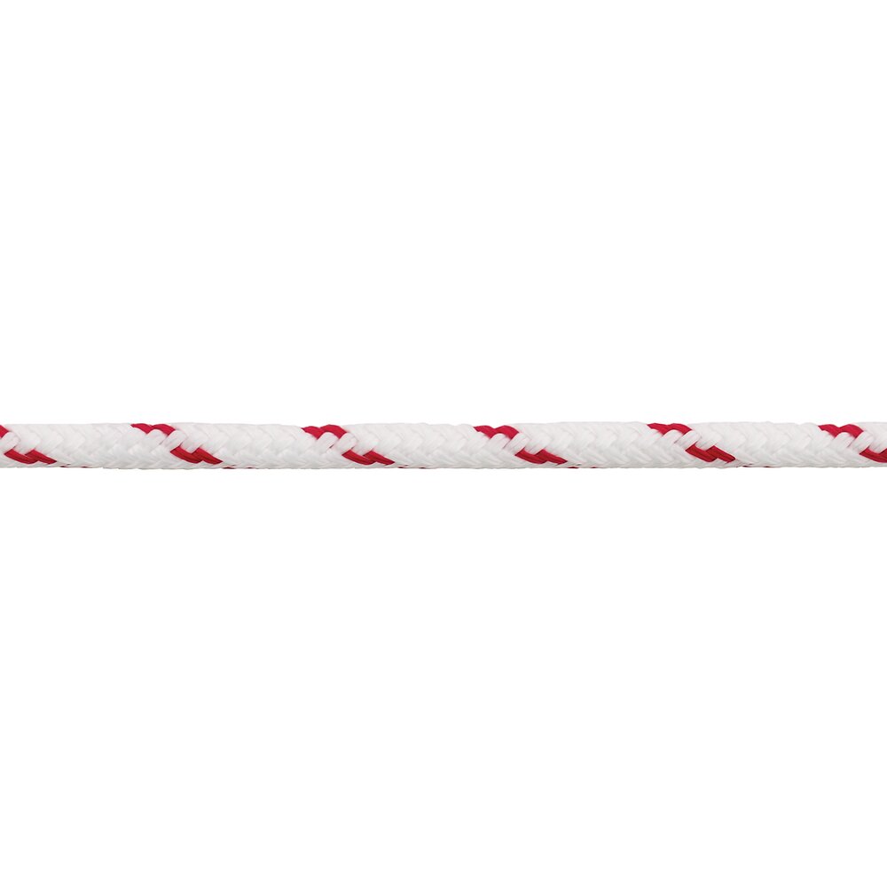 SUKI - Corde double tresse polypropylene 14mm - Blanc/Rouge Vendue au metre - large