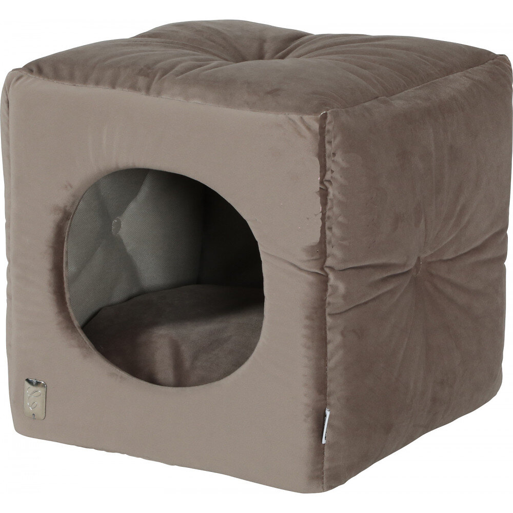 ZOLUX - Cube Chesterfield Chambord Taupe. 35 cm. pour chats. - large