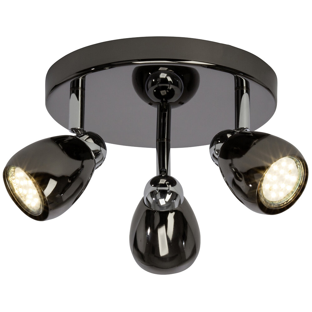 BRILLIANT - Plafonnier 3L MILANO LED BRILLIANT Chrome et noir - large