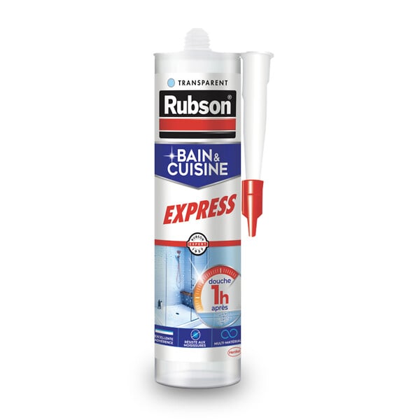 Mastic d'étanchéité salle de bain Rubson silicone séchage express blanc  280ml