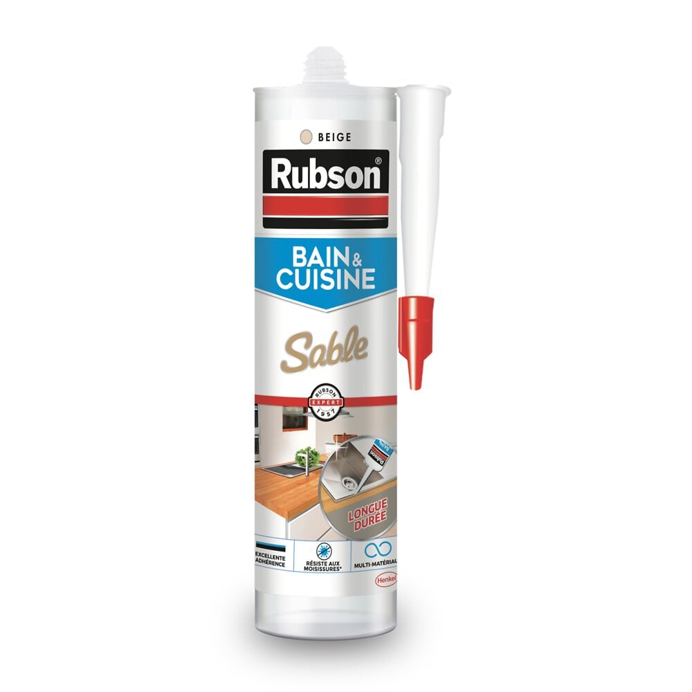 RUBSON - Mastic joint Bain&Cuisine Pure Sable cartouche 280ml - large