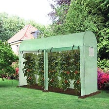 OUTSUNNY Serre de Jardin serre à tomates dim. 3L x 1l x 2H m 2 portes  ...