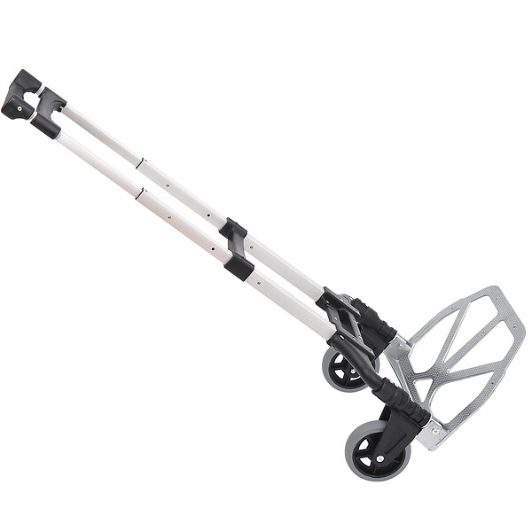 Chariot Pliable Portable - Alliage Aluminium - Roues Caoutchouc 10 Cm - Dimensions 42x27x55-90 Cm - Pour Courses, Voyages