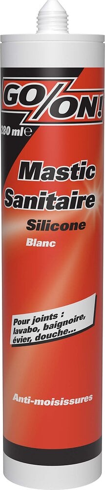 Mastic Silicone pour joints étanchéité douche, salle de bain, cuisine -  ARCAMASTIC SANITAIRE - Transparent - 300 ml x 1 - ARCANE INDUSTRIES