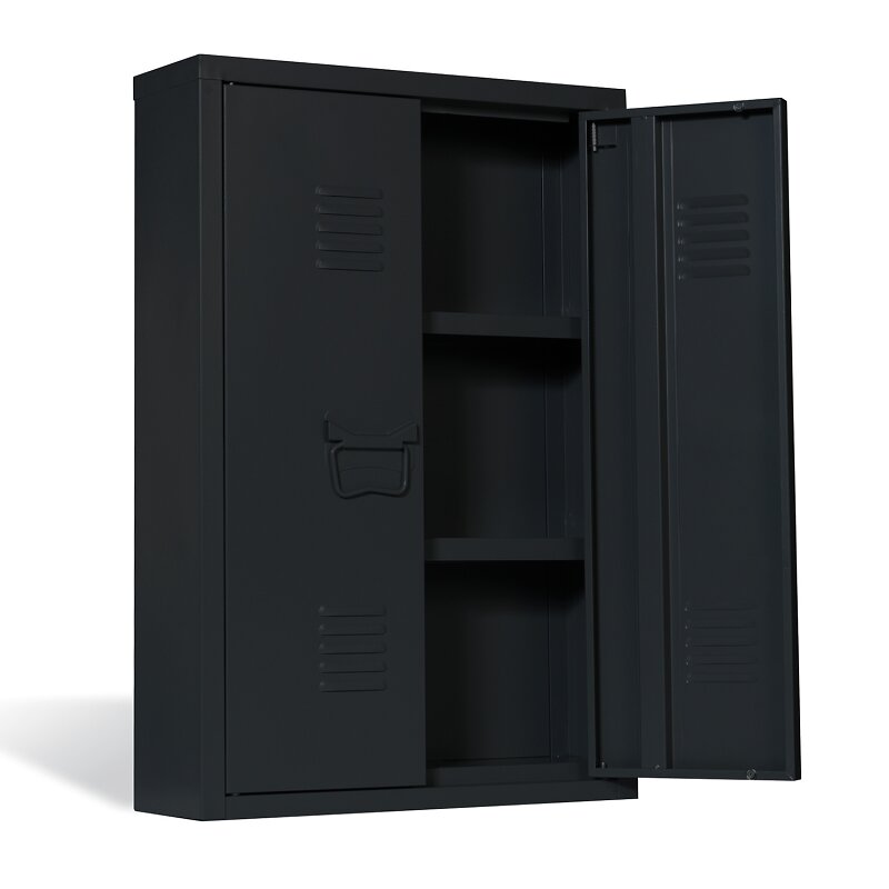 Armoire murale double ESTEL en métal noir
