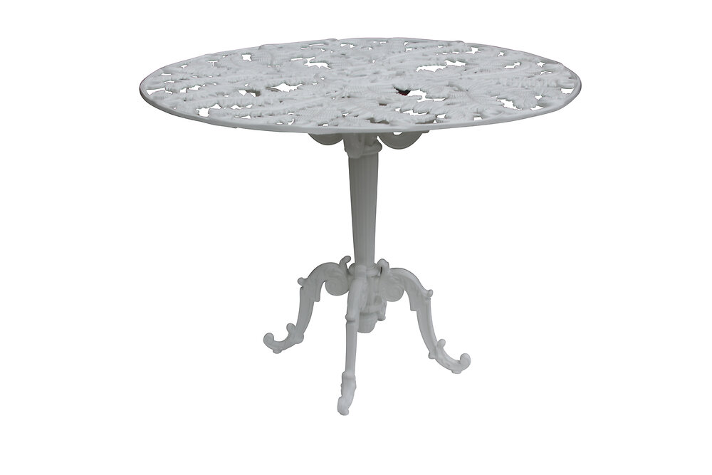 DOMMARTIN - Table Ronde Fougère En Aluminium Diamètre 1,20m - large