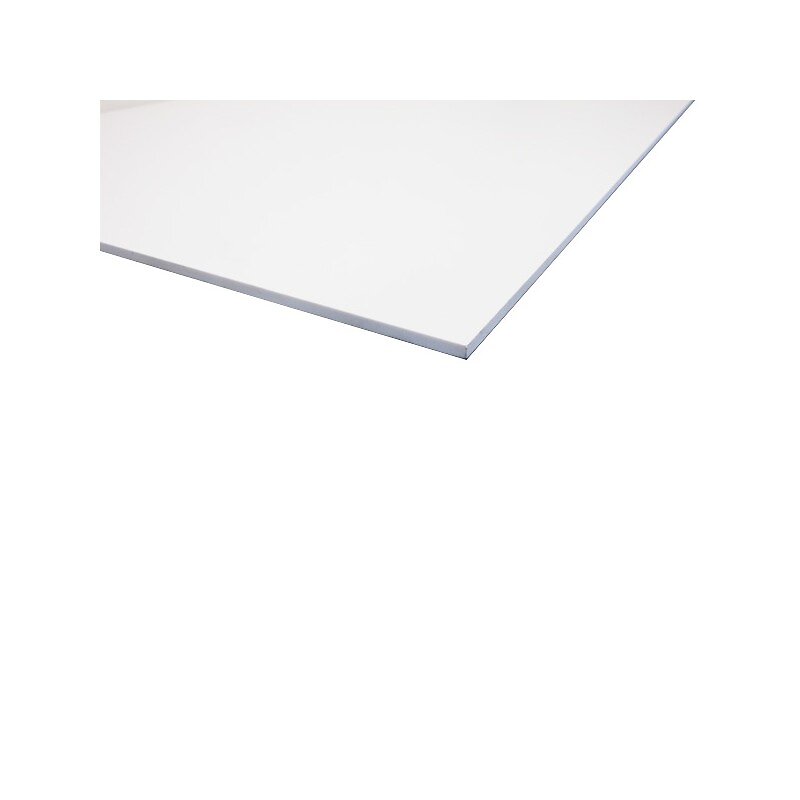 McCover - Plaque PVC expansé blanc Blanc, E : 10 mm, l : 50 cm, L : 100 cm, Surface m² - 0.5 - large