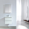 STANO - Armoire de toilette bloc-miroir 1 porte 60 cm LIMPIO finition mélaminé blanc - vignette