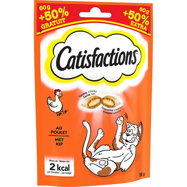Catisfactions friandises pour chat au poulet 60 g Catisfactions