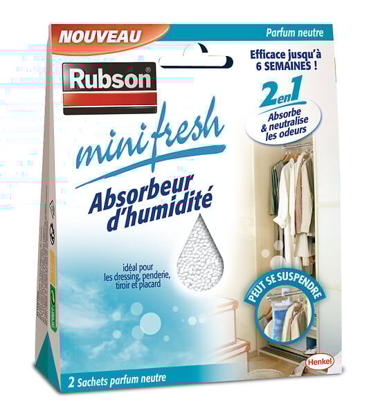RUBSON - Absorbeur MINIFRESH Neutre 50g Lot de 2 sachets - large
