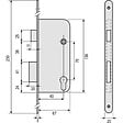 JPM - Serrure de sûreté à larder Multibat axe à 40 mm clé I droite - vignette