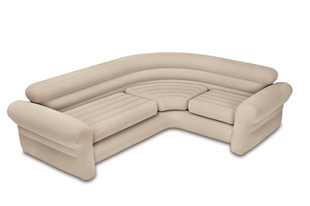 sofa d'angle - gonflable - beige