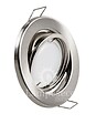 LAMPESECOENERGIE - LOT DE 25 SPOT LED ENCASTRABLE COMPLETE ORIENTABLE ALU BROSSE AVEC AMPOULE GU10 230V eq. 50W, BLANC CHAUD - vignette