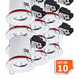 LAMPESECOENERGIE - Lot de 10 Spot Encastrable BBC Orientable diametre 100mm avec douille et ampoule GU10 5W Blanc Chaud - vignette