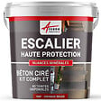 ARCANE INDUSTRIES - Béton Ciré Escalier - Kit Complet primaire et vernis de finition - En neuf ou rénovation - kit 10 m² (2 couches) Grenade - Rouge - ARCANE INDUSTRIES - vignette