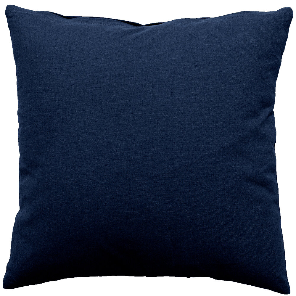 C MA DECO - Coussin déhoussable 60x60cm coloris bleu marine - large