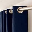 C MA DECO - Rideau coton 8 oeillets 135x240 cm bleu marine - vignette