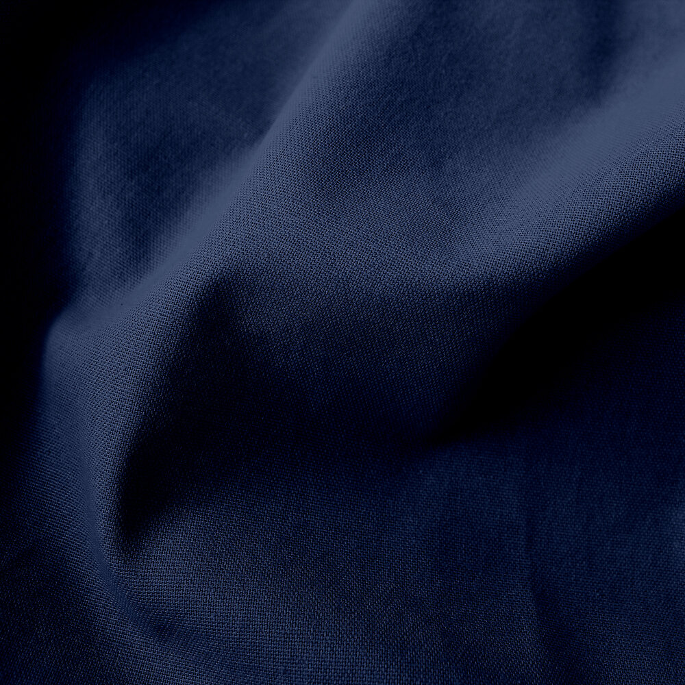C MA DECO - Rideau coton 8 oeillets 135x240 cm bleu marine - large