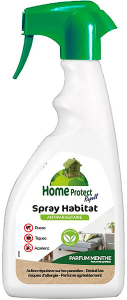 Home Protect spray habitat. Anti-puces et acariens -500ml
