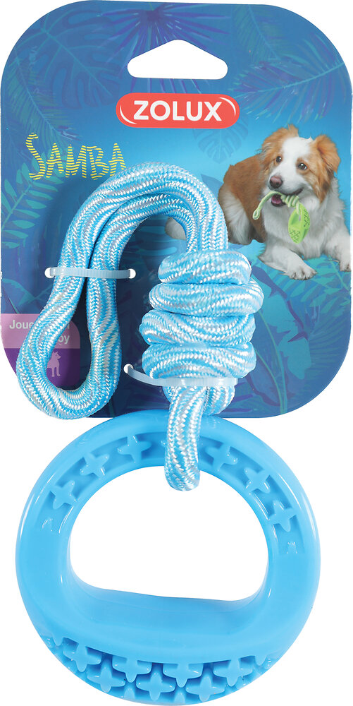 jouet tpr corde rond samb 26cm bl pour chien