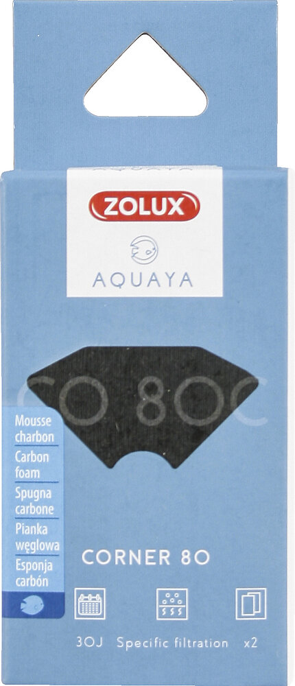 ZOLUX - Carbon corner 80 aqya - large